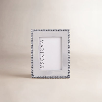 String of Pearls Silver Single Picture Frame