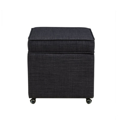 20" Rolling Storage Ottoman