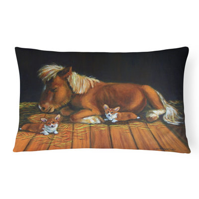  Coussin intérieur / extérieur Corgi Snuggles the Pony