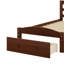 Lit plateforme simple avec rangement en bois massif Granita-507456238