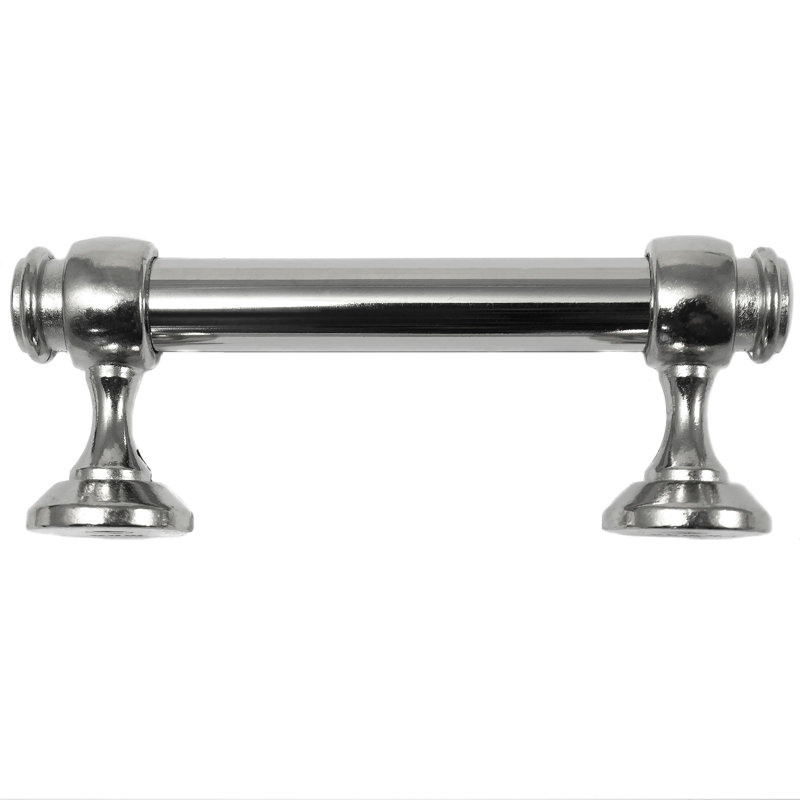 Polished Nickel 3" Modern Bar Cabinet Pull