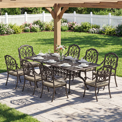 8 - Person Patio Dining Set with Rectangular Table