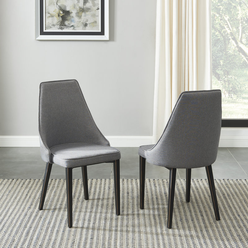 Chaise d'appoint Kober, Noir, Gris