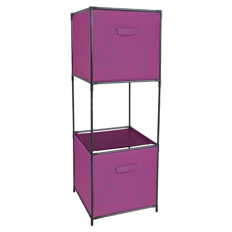 Fava 104cm H X 34.5cm W Aluminum Kids Cube, Plum