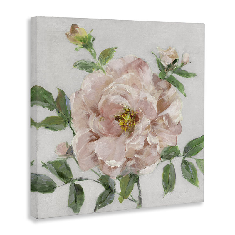 Toile d'œillet rose, conception de Sally Swatland, H 17 po x l 17 po