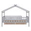 Lit simple en bois avec deux tiroirs-124917713