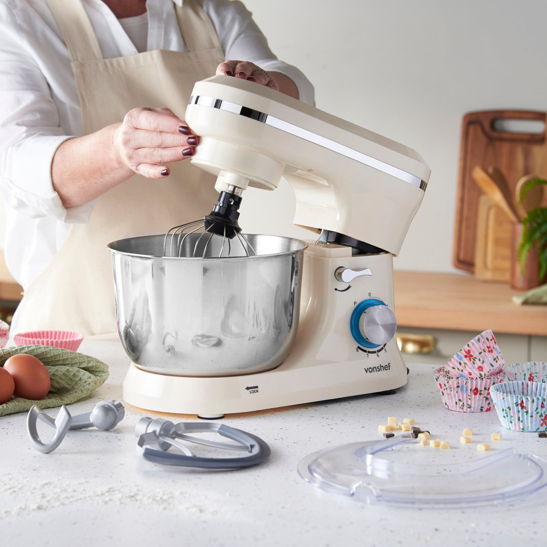 VonShef Stand Mixer 1000W, Electric Food Mixer and 4.5L Bowl