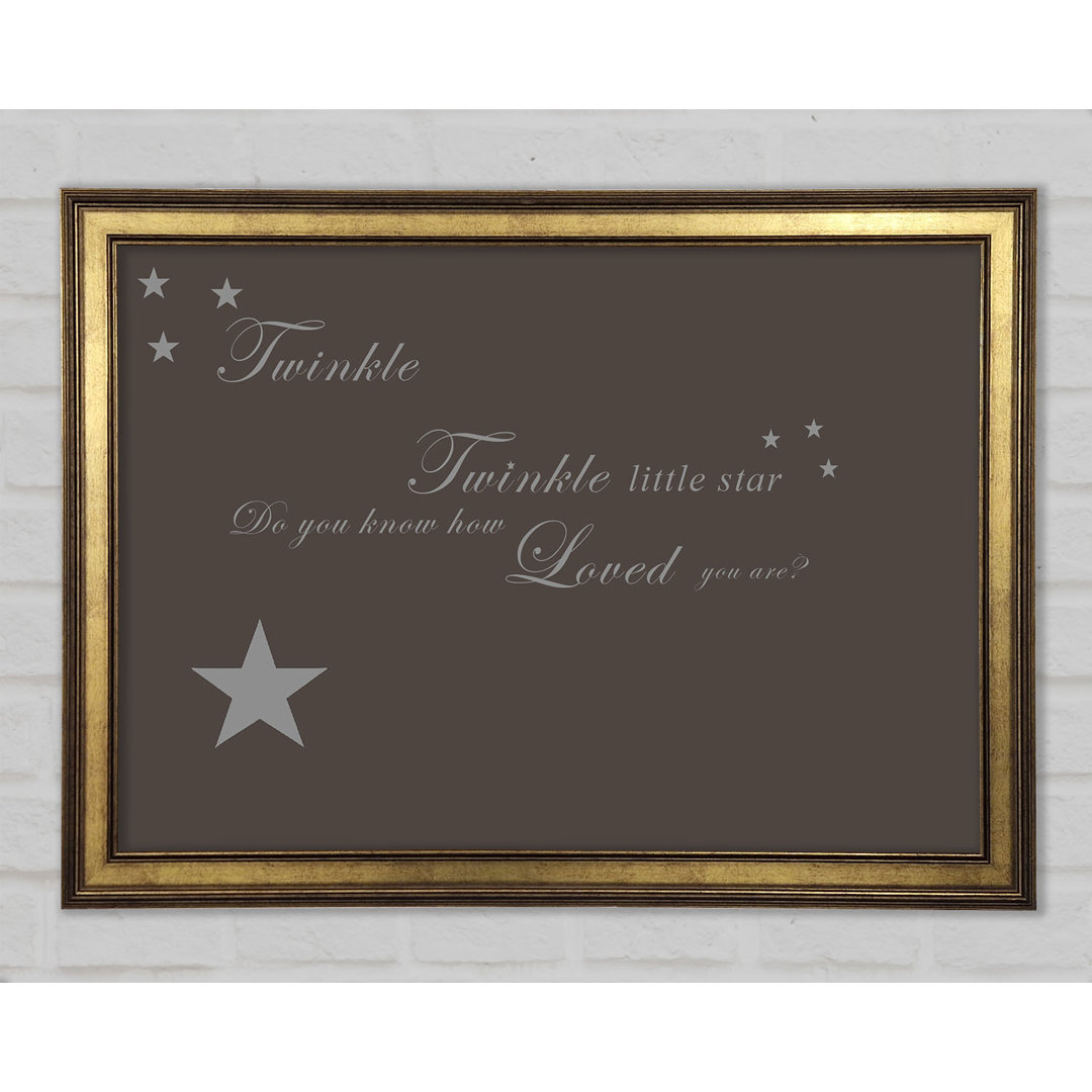 Kinderzimmer Zitat Twinkle Twinkle Little Star 1 Gerahmter Druck