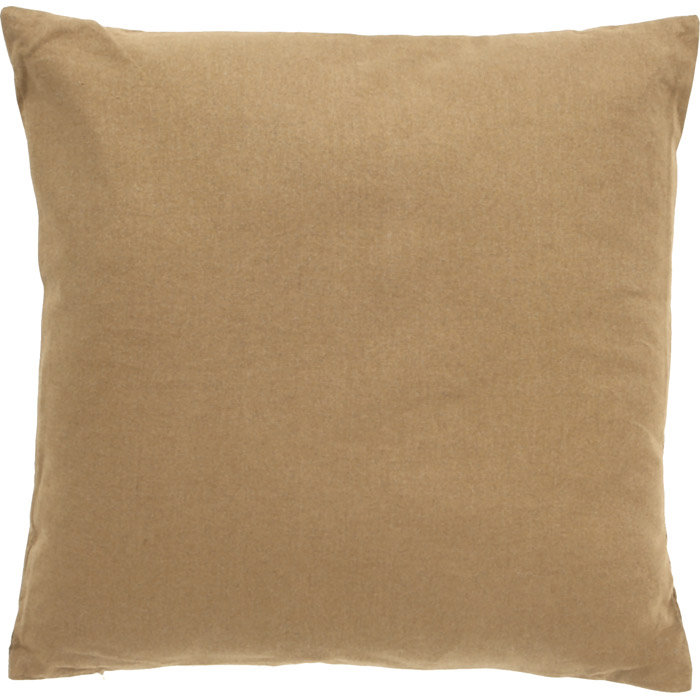 Olive and White Embroidered Cotton Square Throw Pillows, Set of 2