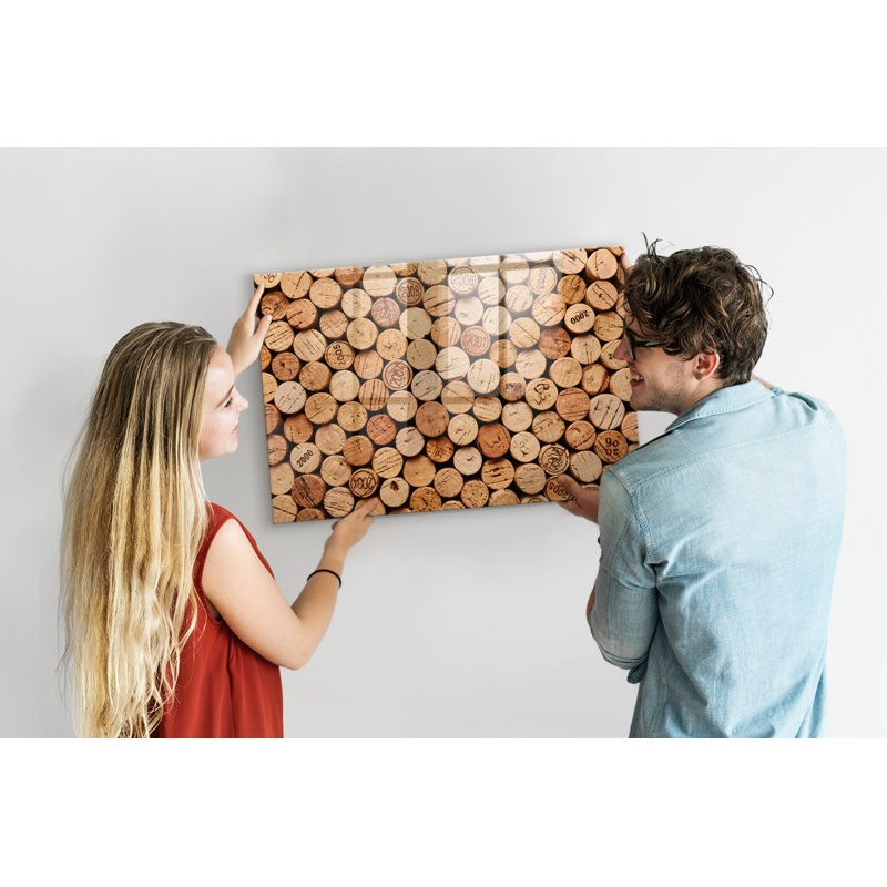 Magnetic Glass Dry Erase Board, 60cm H x 90cm W x 2cm D