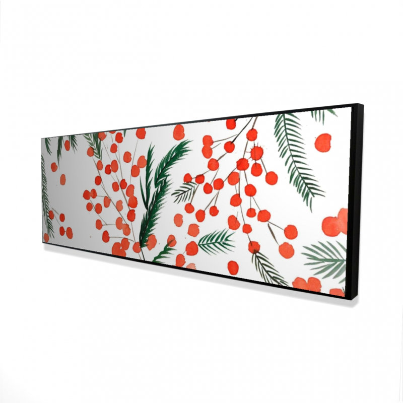 "Motif de feuille de gui" sur toile