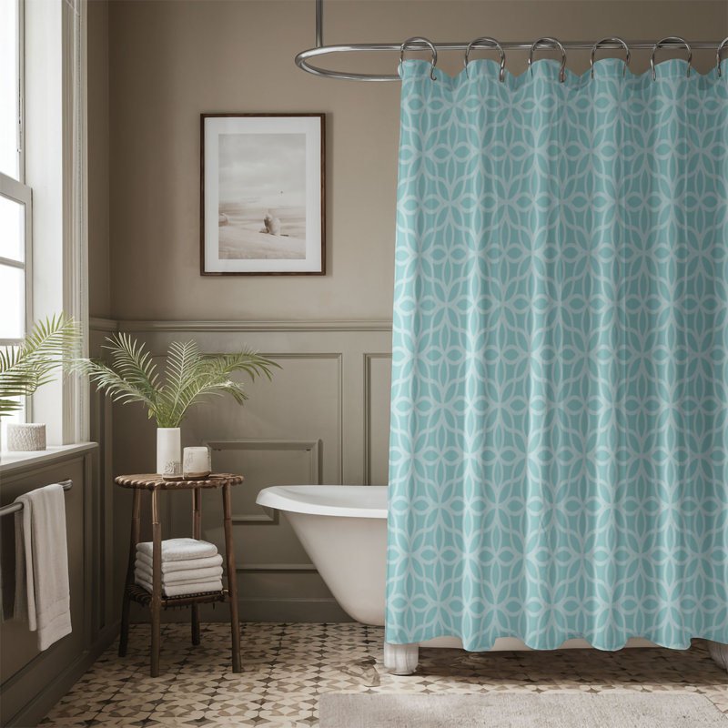 Rideau de douche Premium 14, H 74 po x l 71 po, Cyan