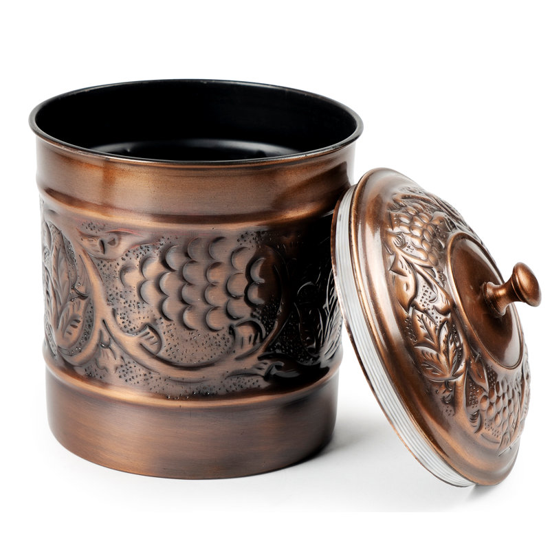 Metal Jar, 1 QT, 5.5" H x 4" W x 4" D