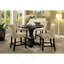 Mobilier de salle à manger de style rustique, ensemble de 2 chaises rembourrées en tissu de chenille-1437834196