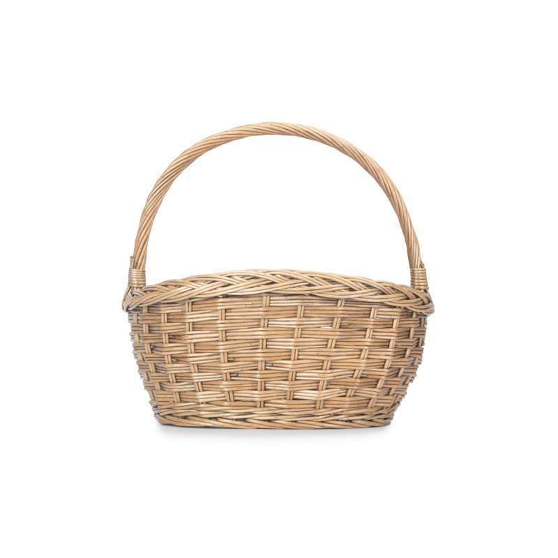 17 Stories Wicker Braid Border Shopper Basket