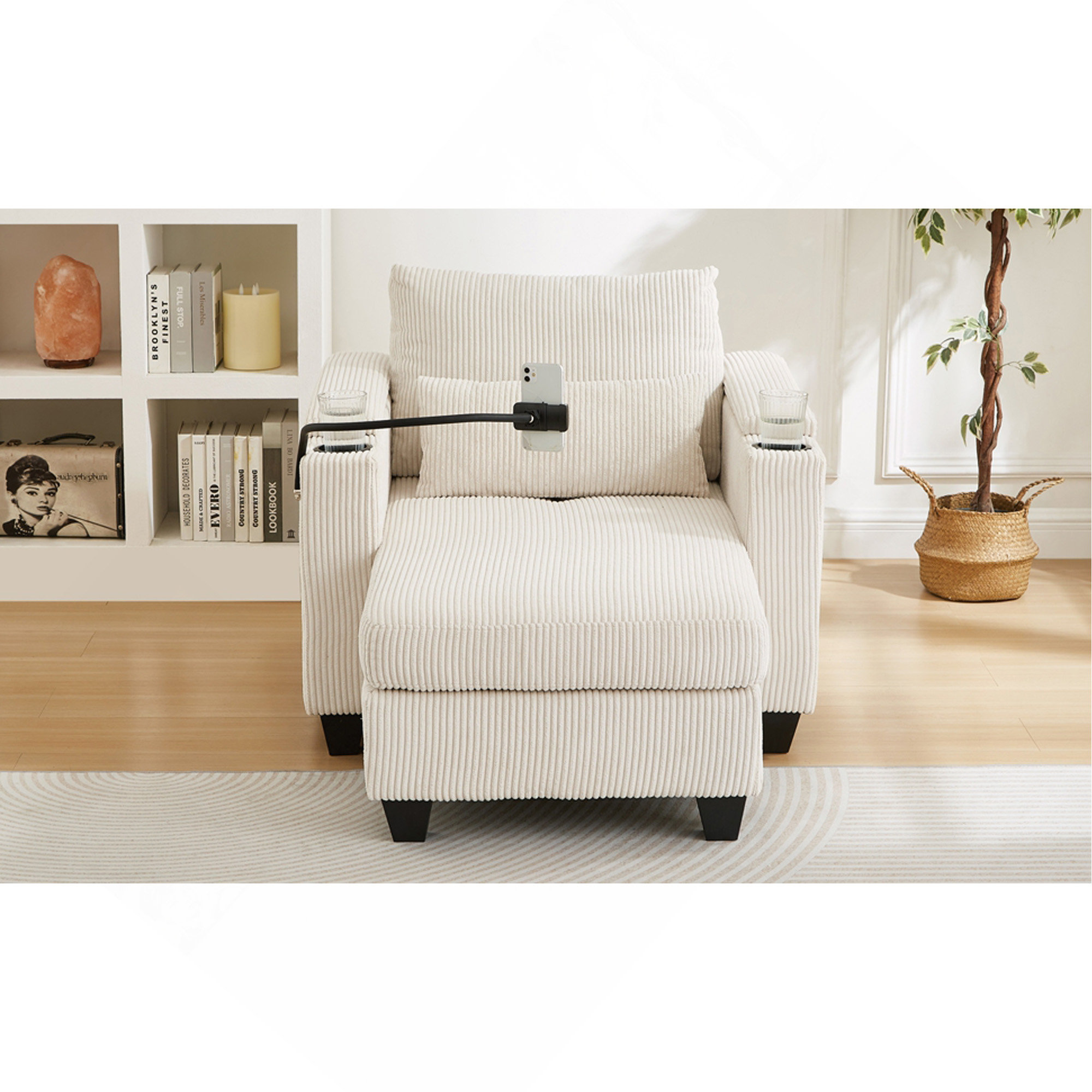 Latitude Run® Convertible Chaise Lounge 37.4" Sofa Chair Sofa Bed ...