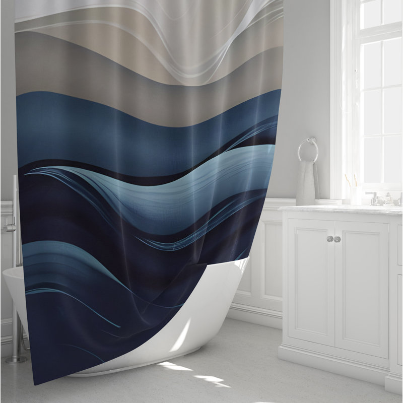 Comisha Abstract Shower Curtain, 72" H x 70" W