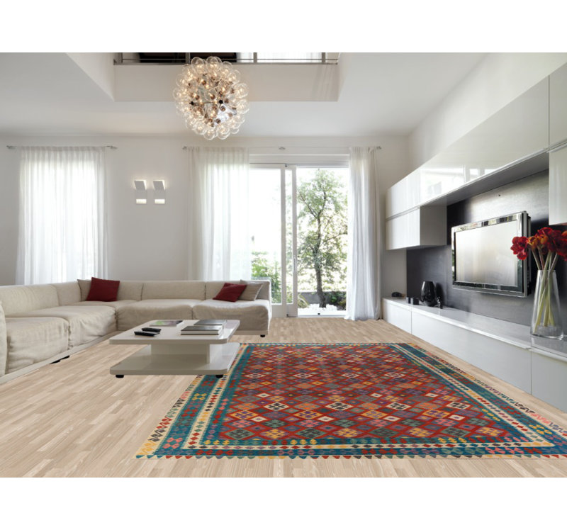 Tapis oriental kilim en laine taille Palace 10 x 16