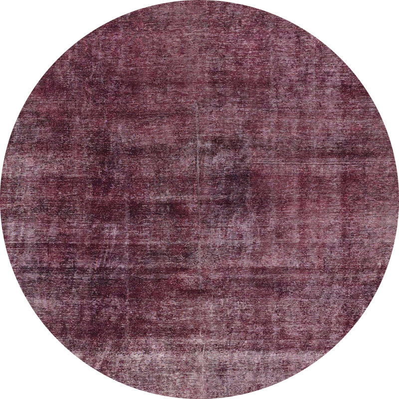 Tapis décoratif multicolore à motif abstrait, Rond 5 pi
