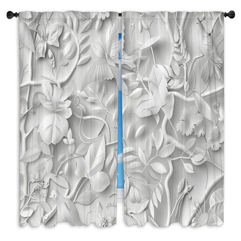 Paire de rideaux obscurcissant en polyester Taffney, L 20 po x L 61 po