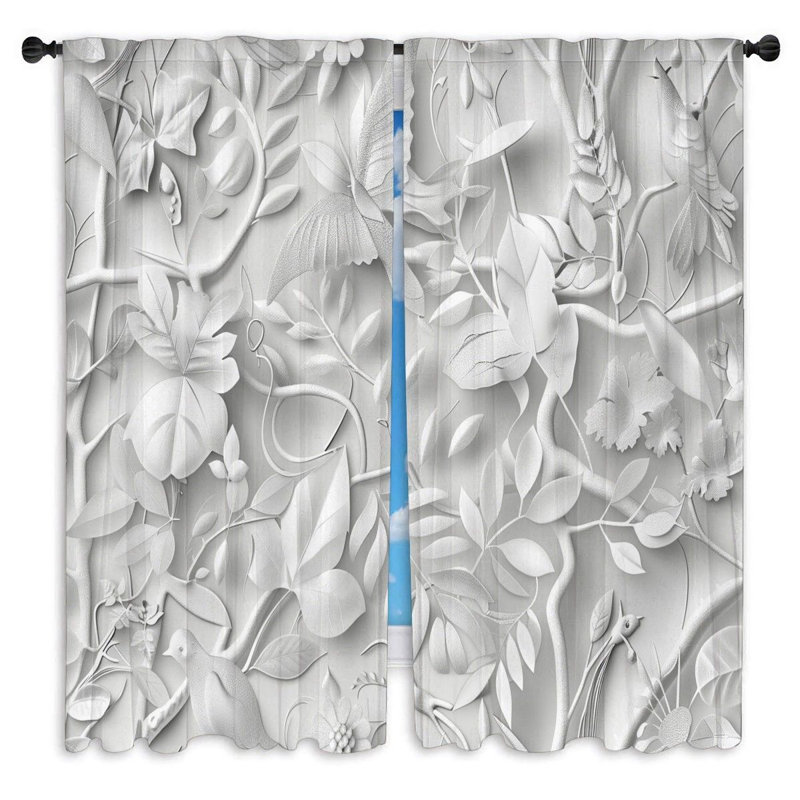 Paire de rideaux obscurcissant en polyester Taffney, L 20 po x L 82 po