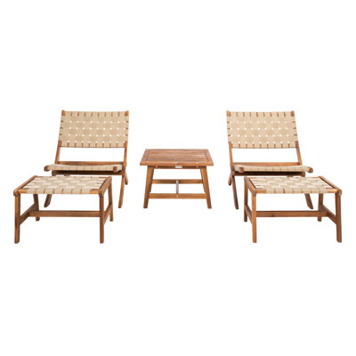 2-Person Acacia Patio Seating Group