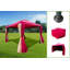 Garden Gazebo with Curtains, Mosquito Netting and Waterproof Double Roof-1078889764