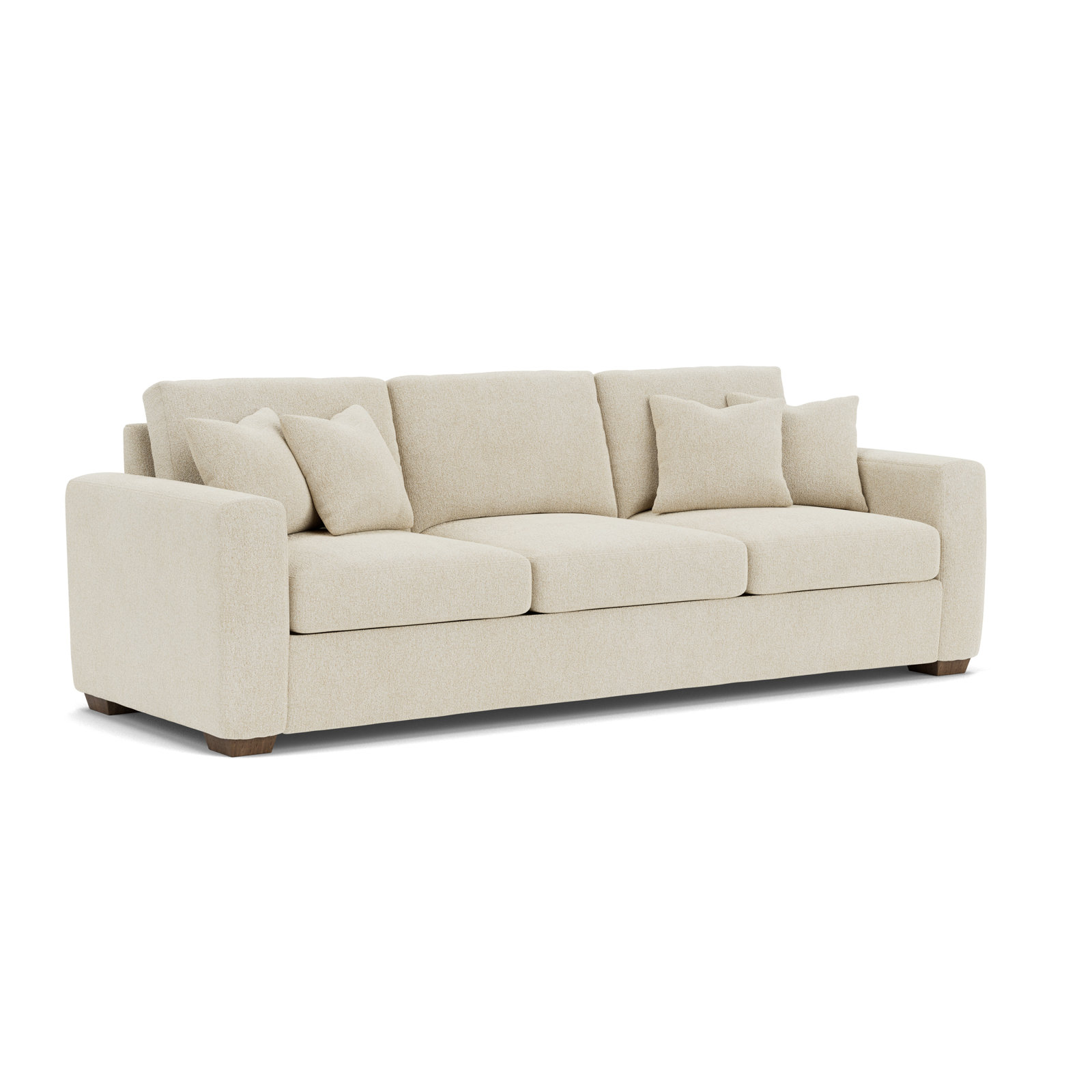 Anaiza 104'' Upholstered Sofa, White Polypropylene/Olefin, 37" H x 104" W x 41" D