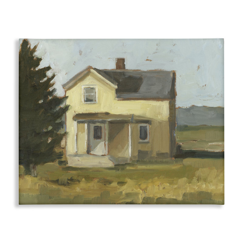 Art mural sur toile, "Étude de chalet isolée", par Ethan Harper, H 30 po x l 40 po