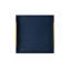50.8cm Rectangular Blue Leather Breakfast Tray for Coffee Table Decor