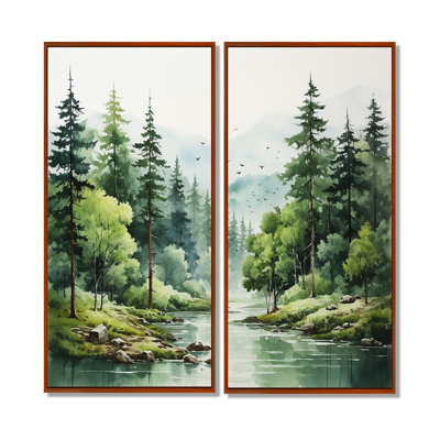 «Tranquil Forêts», art mural sur toile «Forest paysages»