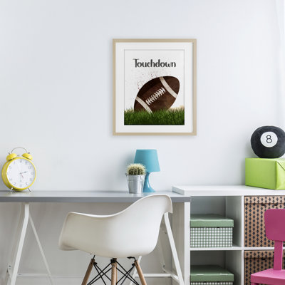 Have A Ball Touchdown Framed Print Under Glass, design by Christine Simpson Art