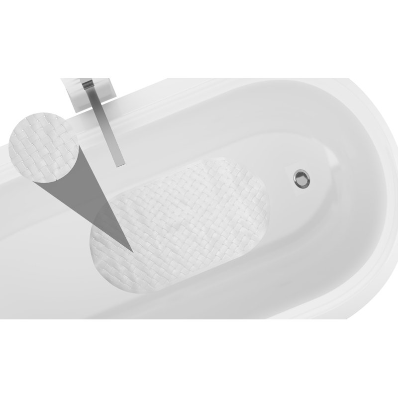 Plastic / Acrylic Non-Slip Shower Mat, White