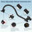 All Metal High Pressure Rainfall 10 Inch Shower Head/Handheld Showerhead Combo/ 12 Inch Adjustable Curved Shower Extension Arm, 7-Spray, 71-Inch Hose, Adhesive Showerhead Holder, Matte Black