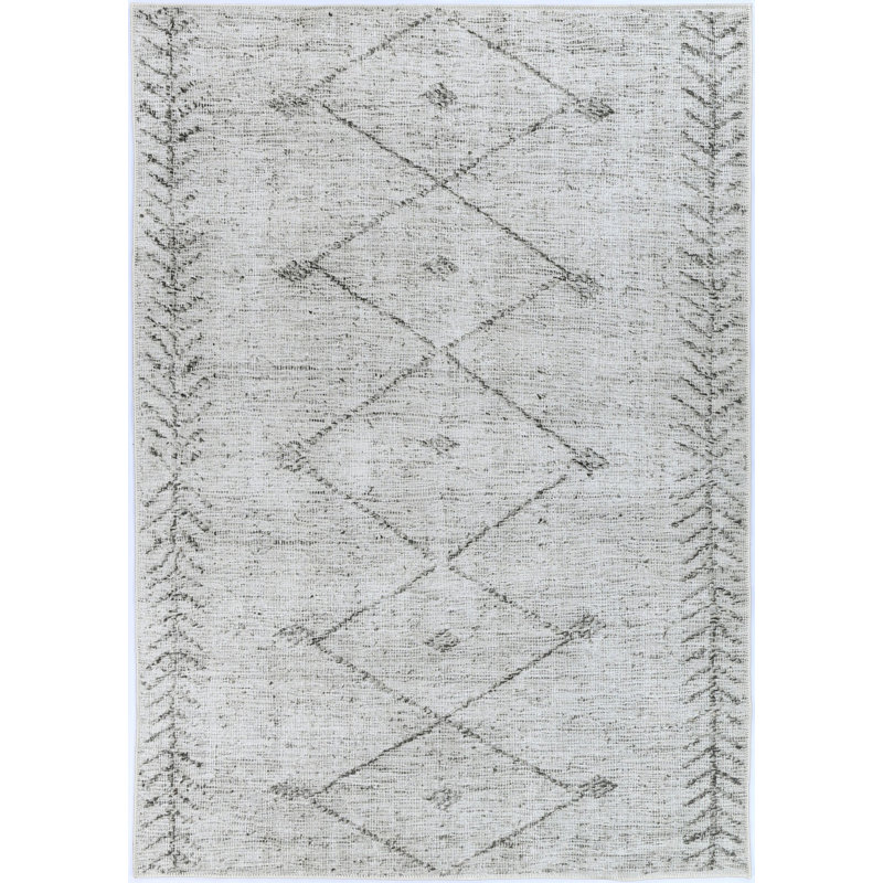 Tapis beige naturel Wild Branches, Rectangle 6 pi 6 po x 9 pi 5 po