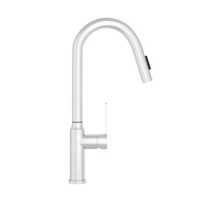 Pull-Down Faucet For Kitchen - 19.04" In Brushed Nickel Finish Sink