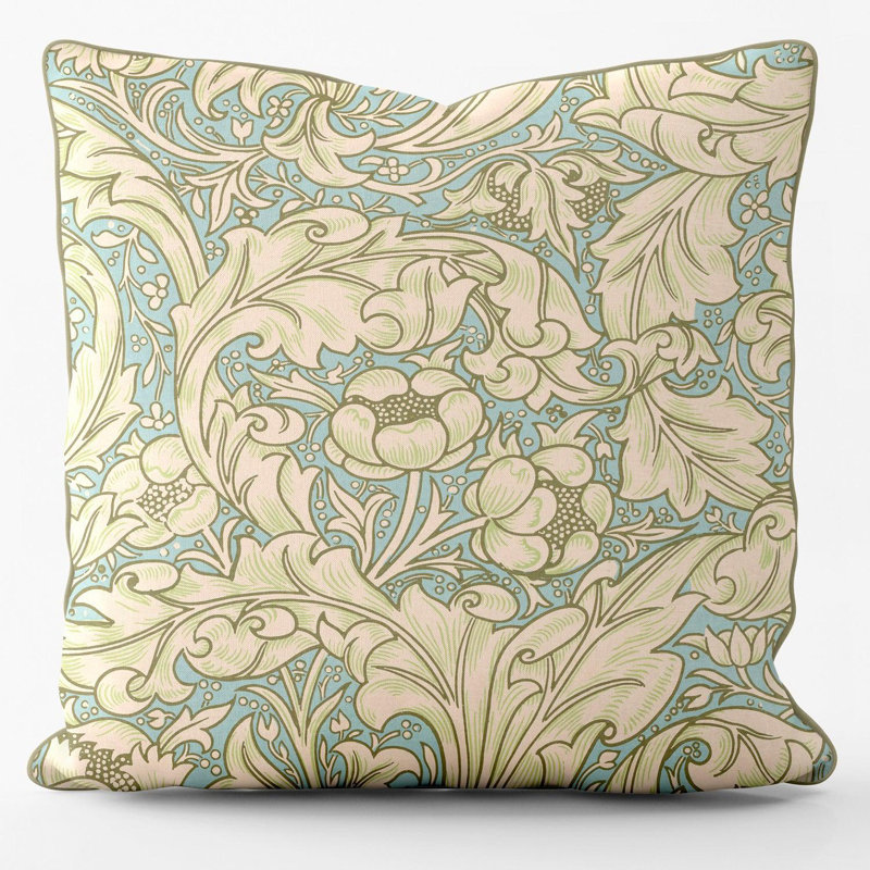Floral Square Throw Cushion With Filling