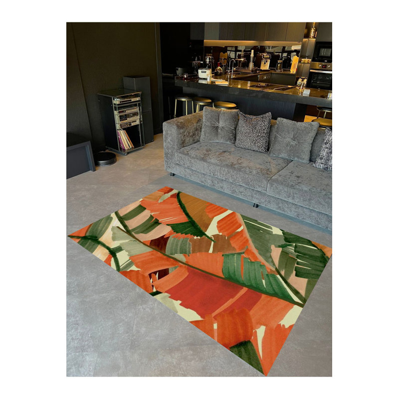 Tapis décoratif multicolore, Sous-tapis rectangulaire 3 pi 11 po x 5 pi 11 po i