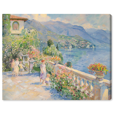 Art Remedy Classic Landscapes Canvas   A view over the Fence