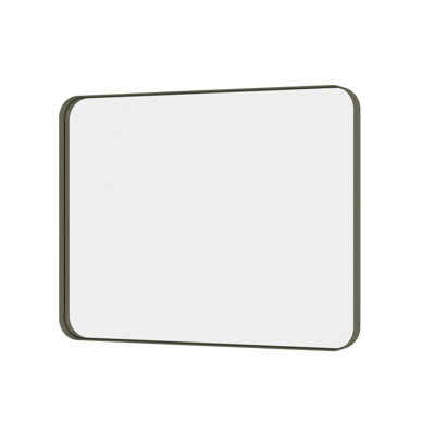 Lesamuel Filleted Corner Wall Mounted Bathroom and Vanity Mirror with Aluminum Frame