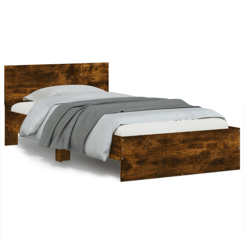 Bed, 100 x 200 cm, Smoked Oak