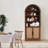 Aterion 70.9" Arched Storage Bookcase-1748222603