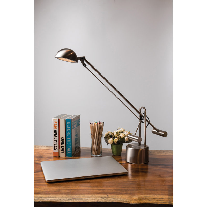Lampe de bureau 28 po Chappel, Acier poli
