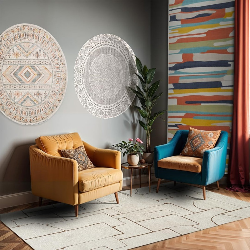 Floral Machine Tufted 80cm X 220cm Area Rug