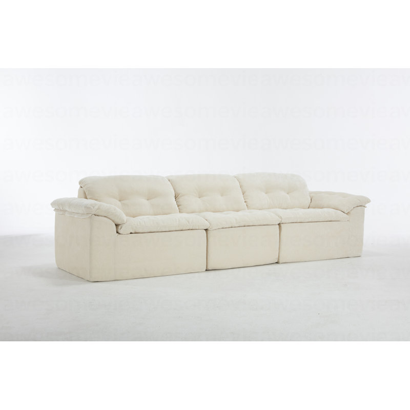 Cushioned Sleeper Sofa Set, L-Shaped Modular Convertible Sofa, With A Footrest Position That Can Be Freely Adjusted