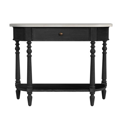 Danielle Marble 40" one- drawer Console Table