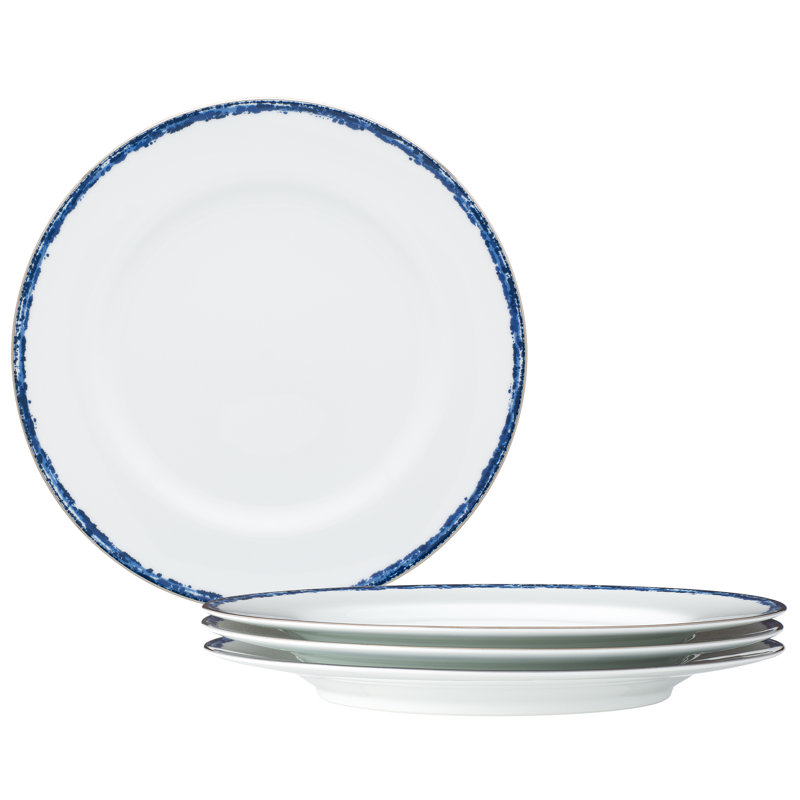 Noritake Rill Dinner Plates, 10-1/2", Blue