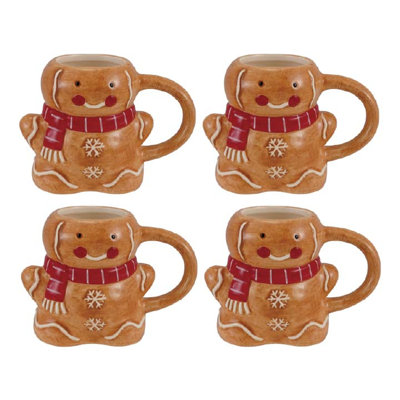 Tasse Dolomite Gingerbread Man avec glacis réactif