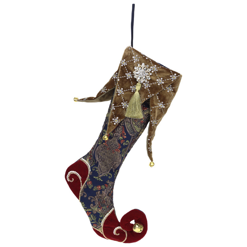 Floral Jester Stocking - 25 Inches