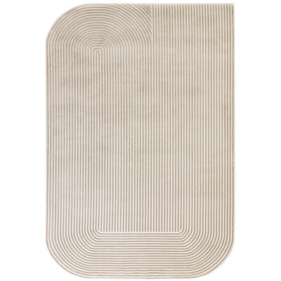 Oval Anhuar Striped Area Rug